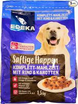 Edeka Sultingi kąsneliai su jautiena ir morkomis, visavertis maistas šunims, 5 vnt. (5 x 1,5 kg)