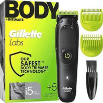 GilletteLabs i5 Body + Intimate Trimmer Herren mit SkinFirst-Technologie - intymesnis kirptuvas, skirtas kūno ir intymioms vietoms kirpti, Wasserdichte - Schwarz/Grün