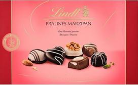 Lindt šokoladas | Pralinés Marcipano dėžutė | 200 g | 19 šokoladinių saldainių 6 rūšių ploname marcipane, iš dalies su alkoholiu | Šokoladinė dovana