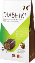 M2 Diabetki Šokoladiniai saldainiai su lazdyno riešutais, šokoladas be cukraus, skanūs saldumynai sąmoningiems vartotojams ir diabetikams, vegetariški užkandžiai be glitimo 100 g