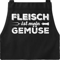 MoonWorks BBQ prijuostė vyrams su užrašu Fleisch ist mein Gemüse Medvilninė prijuostė Virtuvės prijuostė