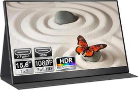 Nešiojamasis monitorius 15,6 colių 1920×1080P FHD IPS ekrano išplėtimo ekranas nešiojamajam kompiuteriui su USB-C/HDMI prievadu, ekranas kompiuteriui, nešiojamajam kompiuteriui, "Xbox", "PS 4/5", "Switch" ir NVR