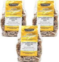 Oltresole - Italienische Bio-Buchweizen-Pasta Glutenfrei, Fusilli-Format - Makaronai be gliuteno, 100% Bio-Vollkornbuchweizenmehl, balastinių medžiagų, vegan, 3er-Packung mit je 350 g