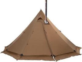 OneTigris NORTHGAZE 2.0 Teepee palapinė 2-4 žmonėms Lauko palapinė su krosnies skylės dangčiu 4 sezonų palapinė Vandeniui atspari 3000 mm piramidės formos palapinė (nailonas)