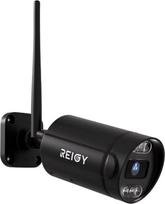REIGY 8 MP lauko "WiFi" kamera, 2160P lauko stebėjimo kamera, atspari vandeniui, spalvoto naktinio matymo, dvipusio garso, suderinama su NVR, palaiko "iOS" / "Android", juoda