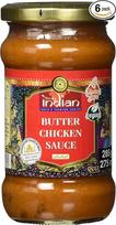 TRULY INDIAN Butter Chicken Sauce - švelniai aštrus padažas greitiems patiekalams su natūraliais ingredientais - autentiškas indiškas patiekalas - veganiškas ir be glitimo - 6 x 285g