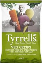 Tyrrells Veg Crisps Burokėlių, pastarnokų ir morkų traškučiai, 40 g, 2 vnt.