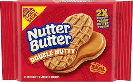 VCCUIOB "Nutter Butter" dvigubi riešutų sviesto sumuštiniai sausainiai, šeimyninio dydžio, 15,27 oz