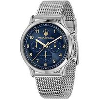 Maserati Epoca Mėlynas Metalinis Tinklelis Vyriškas Kvarcinis Chronografas R8873618022 Laikrodis mėlyna