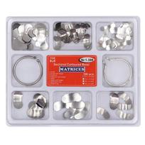 Danties matricos rinkinys su spyruokliniu spaustuku Delta žiedo spaustuku pleištai Nr. 1 398 Nr. 1 330 kontūruotos metalinės matricos dantistams