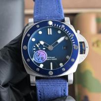Panerai High Fat Da Hai 44mm Automatinis vyriškas laikrodis su drobiniu guminiu dirželiu