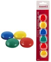 Magnetai AXENT, 30 mm, 6 vnt., įvairių sp.