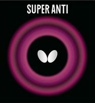 Butterfly Super Anti 05030 Stalo teniso minkšta plona guma, juoda, juoda