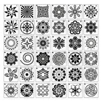 36/56Pcs Creative Mandala Dot Painting Templates Hollow Dot Painting Stencils  Home Decor 36 Piece