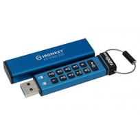 Kingston IronKey Keypad 200/128GB/USB 3.2/USB-A/modrý | 205516404 | 740617330069