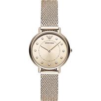 Emporio Armani Rožinio aukso Milanese apyrankė Moteriškas kvarcinis laikrodis AR11129 rožinė