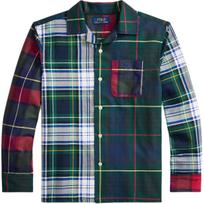 Polo Ralph Lauren spalvotas languotas laisvalaikio marškinys ilgomis rankovėmis su sagomis ir kišenėle Vaikams 323981014-001 XL