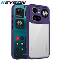 KEYSION Skaidrus telefono dėklas Nothing Phone 4A 4A Pro, Silikonas+PC, Skaidrus, Paprastas, Atsparus smūgiams, Telefono apsauga Nothing 4A Pro for Nothing 4A juoda