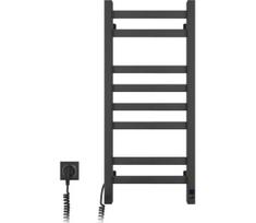 Elektrinis rankšluosčių džiovintuvas AVANGARD su termostatu, 105 W, 80 x 36 cm — juodas, kairinis