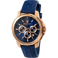 Maserati Successo Mėlynas Silikoninis Vyriškas Kvarcinis Chronografas su Data R8871621034 mėlyna