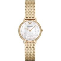Emporio Armani moteriškas kvarcinis laikrodis su perlamutru ir auksiniu metalu AR11007 perlamutro spalvos