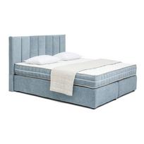 Mėlynos spalvos spyruoklinė lova 160x200 cm Olia Bold Line – Bonami Selection