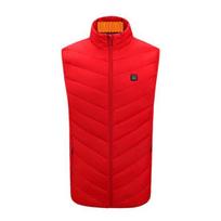 Unisex Šildoma liemenė USB šildoma striukė 3 temperatūros režimai 2 zonos Liemenė Paltai Stovinti apykaklė Vėjui atspari Izoliuota Elektrinė šildoma striukė 3XL mėlyna