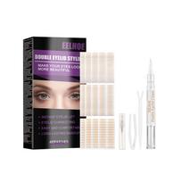EELHOE Double Eyelid Stickers Set Invisible No Glue Natural Long Lasting Big Eyes Double Eyelid Set 16pcs