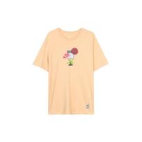 Nike Floral Print Vintage American Crew Neck T-Shirt with Regular Sleeves Men Tops Beige DQ1034-268 S beige