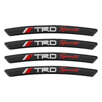 4 vnt. Aliuminio Automobilio Rato Stebulės Ženkliuko Lipdukas Padangos Ratlankio Dekoravimo Lipdukas Toyota Trd Corolla Camry RAV4 CHR Yaris Prius Prado Auris Avensis toyota black