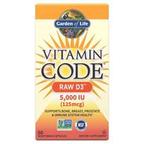 Garden of Life Vitamin Code Raw D3, 5000 IU - 60 kapsulių