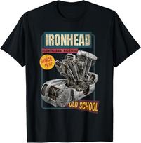 Ironhead Motociklo Variklis Senoji Mokykla Nuo 1957 m. Marškinėliai Unisex Marškinėliai S