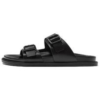 Zara Apvalus pirštas Įsispiriami Guminis padas Tyliai slystantys Basutės Vyriškos Basutės Juodos 2700120800 44 black