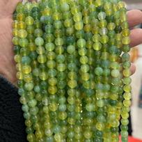 Žalias vynuogių agatas palaidi karoliukai apyrankė PASIDARYK PATS papuošalų aksesuarai 6mm round beads (approx. 62 beads)