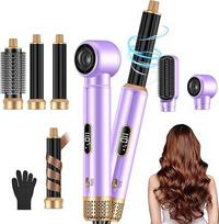 "Airstyler" plaukų džiovintuvo "5-in-1" šepetėlių rinkinys, joninis plaukų džiovintuvas su 30 mm karšto oro garbanojimo žnyplėmis, 1000 W plaukų džiovintuvas apimčiai, džiovinimui, tiesinimui ir garbanojimui, 3 temperatūros lygiai (50 °C - 105 °C) visiems