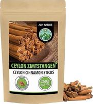 "Alpi Nature Ceylon Cinnamon Sticks" 250 g, Ceilono cinamono lazdelės 80 mm iš Šri Lankos, maždaug 29-31 cinamono lazdelės viename maišelyje