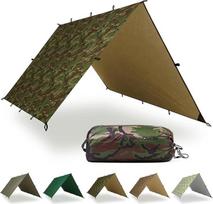 "Aqua Quest Defender" brezentas - 100 % vandeniui atsparus brezentas - 3 x 2, 3 x 3, 4 x 3, 4,5 x 4,5 m kamufliažinis, alyvuogių žalios spalvos arba su priedų rinkiniu, įvairiaspalvis, 4 x 3 m