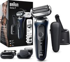 "Braun Series 7" belaidis elektrinis skustuvas vyrams, skirtas šlapiam ir sausam skutimuisi, su kelioniniu dėklu