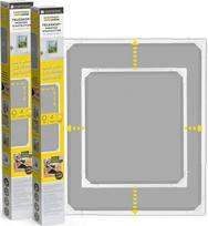 "EASYmaxx Insect Protect" tinklelis nuo vabzdžių ir musių, ištraukiamas, skirtas langams, su iš anksto sumontuotu rėmeliu ir įmontuotu tinkleliu nuo uodų, apsauga nuo vabzdžių, baltas, 2 vnt.