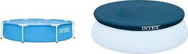 "Intex Rondo" baseino rėmo rinkinys, skersmuo 244 x 51 cm, 28205NP ir "Easy Set" baseino dangtis, baseino dangtis, skersmuo 244 cm, skirtas "Easy Set" baseinams