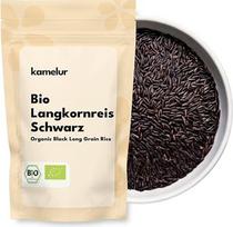 "Kamelur" ekologiški ilgagrūdžiai juodieji ryžiai (1 kg), juodieji viso grūdo ryžiai Ekologiški ilgagrūdžiai ryžiai be priedų