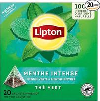 "Lipton", žalioji arbata, šalta arba karšta, mėtų ir pipirmėčių skonio, šviežia, 100 % natūrali, originalių ingredientų, 20 piramidinių maišelių