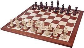 "Sunrise Chess & Games Staunton No. 6" drožinėtos medinės dėžutės elegantiškų šachmatų figūrų rinkinys