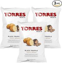 "Torres Selecta Trufa Negra Premium" bulvių traškučiai su juodaisiais trumais, 125 g, 3 vnt.