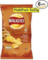 "Walkers" keptos vištienos traškučiai 6 x 25g