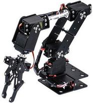 6DOF roboto mechaninės rankos rinkinys, programavimo roboto prispaudimo rankos letena su 6 servo varikliais, 180 laipsnių kampu DOF manipuliatorius Pramonės robotų dalys kolegijos mokymui