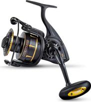 Black Cat Brutal Strong Catextreme šamų žūklės ritė Šamų ritės stabdymo jėga 14 kg 6 rutuliniai guoliai Juoda/geltona