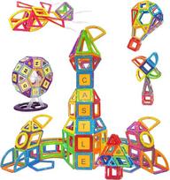CONDIS Magnetinės statybinės kaladėlės, 160 dalių, magnetinis žaidimas STEM magnetinės statybinės kaladėlės, kūrybinis edukacinis žaislas Montessori žaislui, ikimokyklinis mokymasis berniukams ir mergaitėms nuo 3 metų