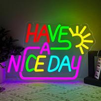 HAVE A NICE DAY Neon ženklas LED ženklas sieninis dekoras Baras Neon šviesa Dimmable miegamasis Namų biuras Gyvenamasis kambarys Jogos studija Kavinė Sveikatingumo zona Šalis apdaila