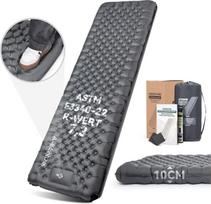 HIKENTURE Camping Sleeping Mat R Value 7.3 su kojine pompa, 10 cm itin storas miego kilimėlis 210 x 64 cm, šiltas miego kilimėlis, oro čiužinys, mažos pakuotės dydis, 4 sezonų lauko, žygių, palapinės